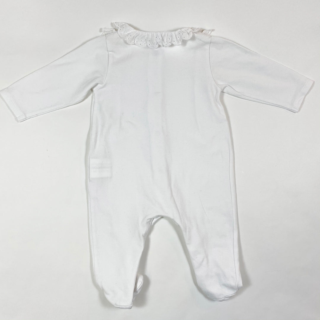 Patachou white long-sleeved bow jumpsuit 3M/62