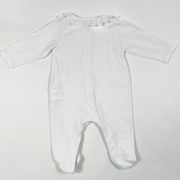 Patachou white long-sleeved bow jumpsuit 3M/62