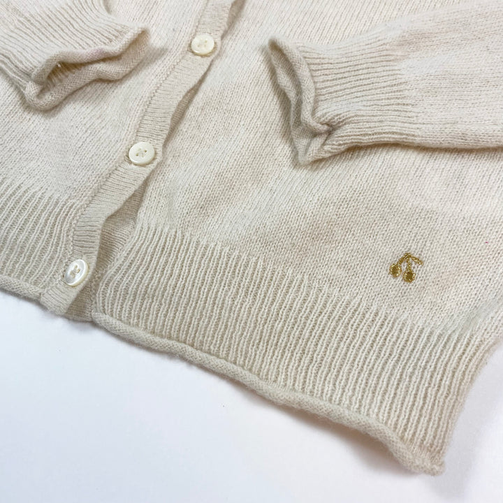 Bonpoint off-white cashmere cardigan 6Y 2