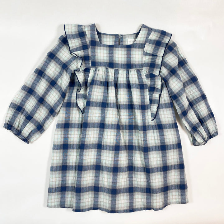 Zara blue checked dress 4-5Y/110 1