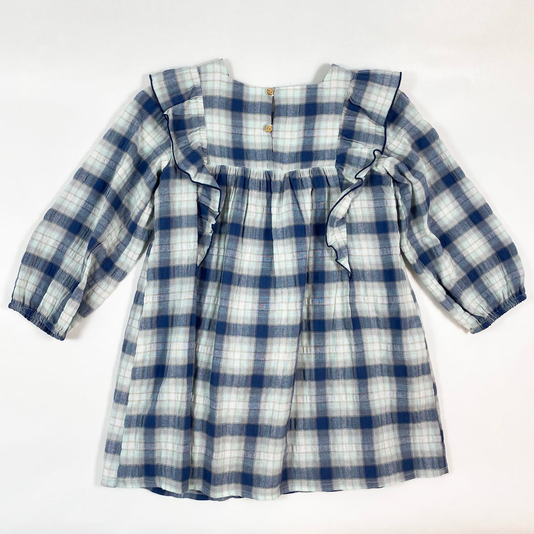 Zara blue checked dress 4-5Y/110 3