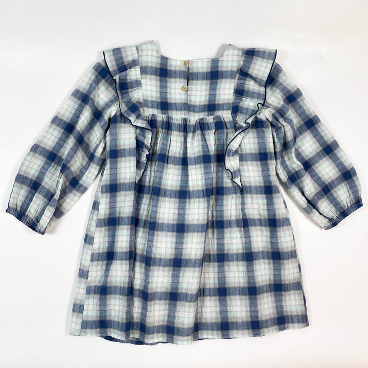 Zara blue checked dress 4-5Y/110 3
