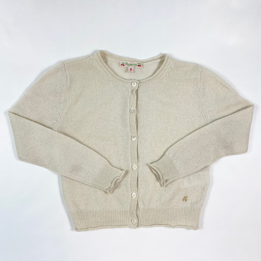 Bonpoint off-white cashmere cardigan 6Y 1