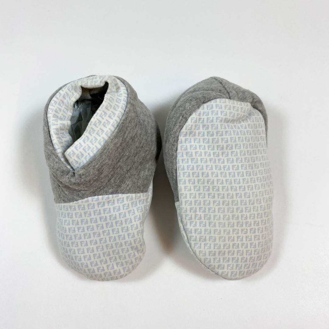 Fendi grey logo baby shoes 9M 2