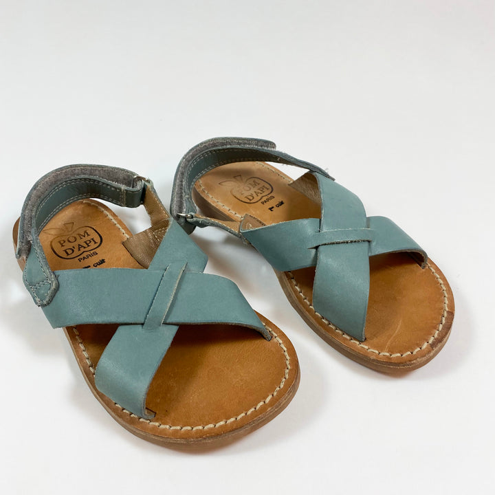 Pom D'Api ice blue Paris leather sandals 28 1