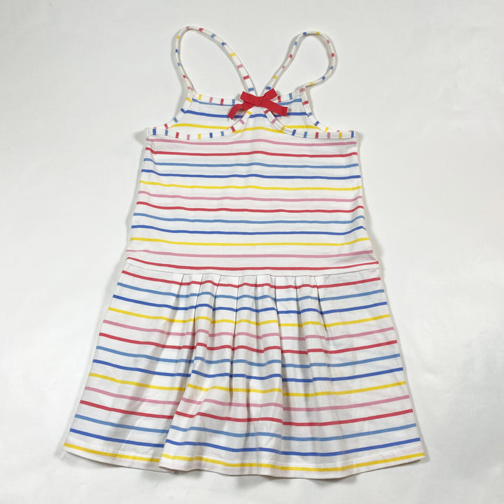 Jacadi white multicolour striped summer dress 8A 4