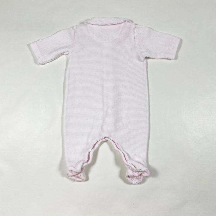 Petit Bateau pink velvet pyjama with collar 3M/60 2