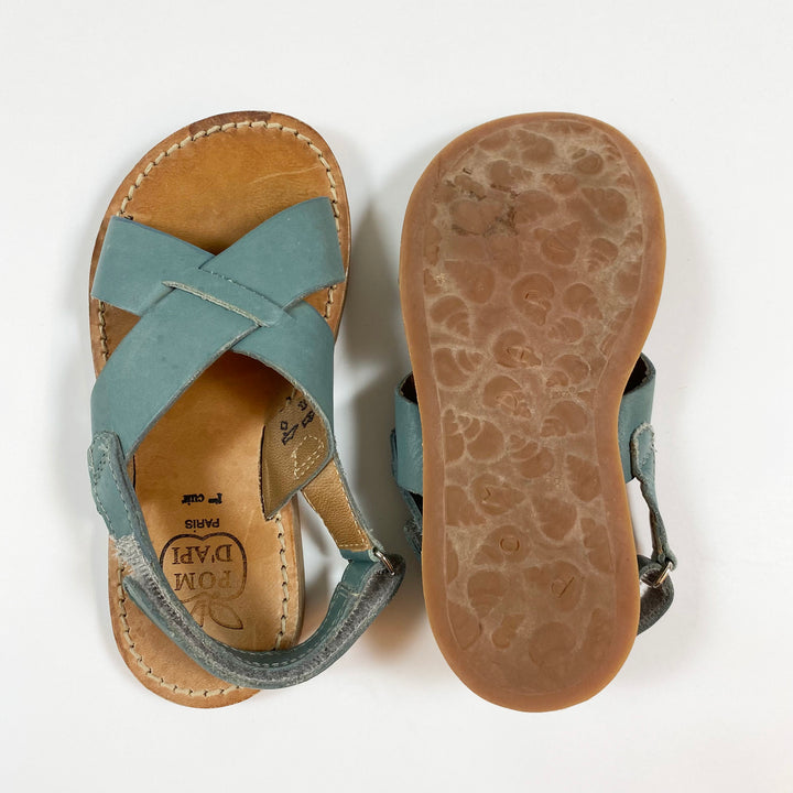 Pom D'Api ice blue Paris leather sandals 28 2