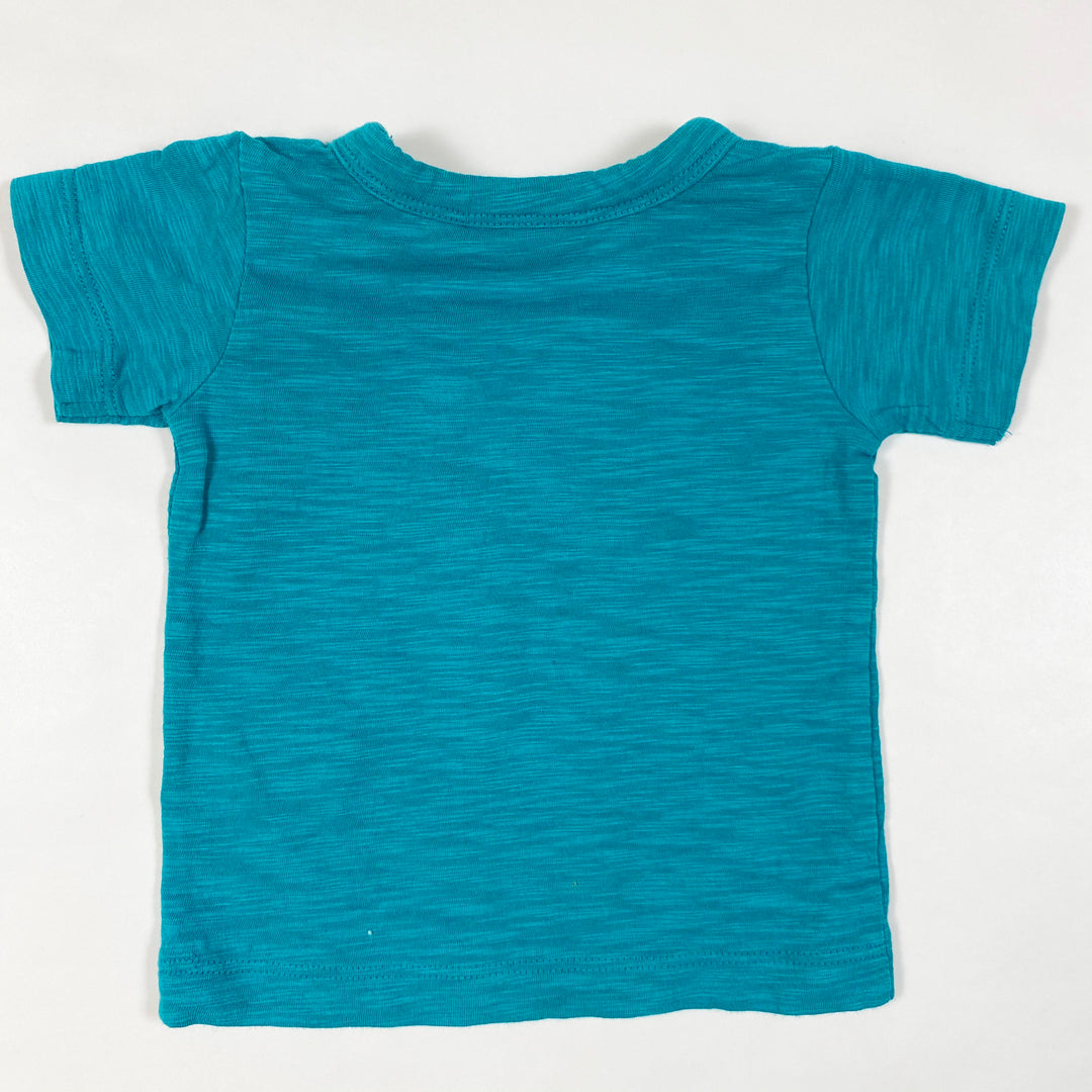 Little Green Radicals turquoise lion t-shirt 0-3M 2