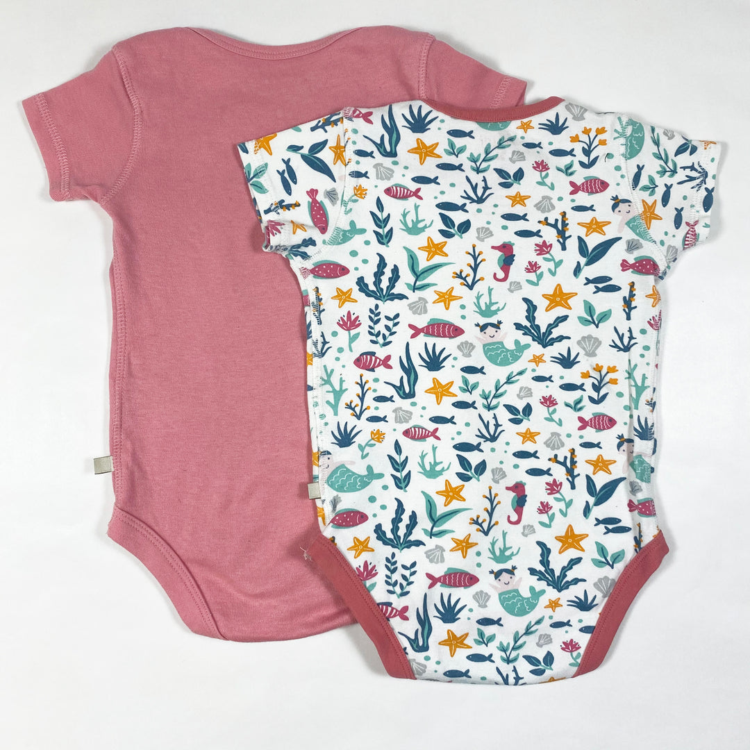 Frugi pink short-sleeved body set 6-12M/68-80 3