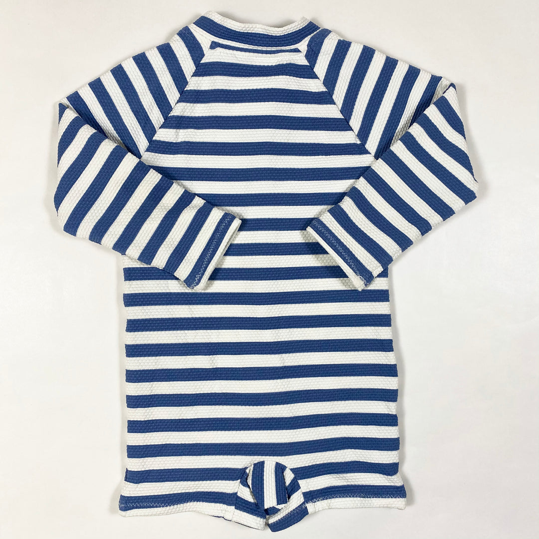H&M blue stripe swimsuit 80/9-12M 3