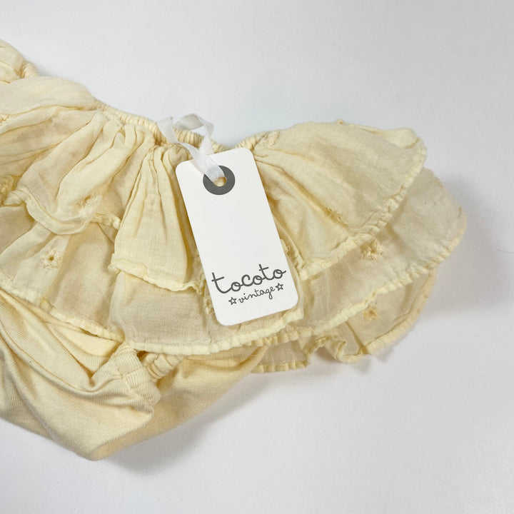Tocoto Vintage yellow bloomers with ruffles Second Season 3-6M 3