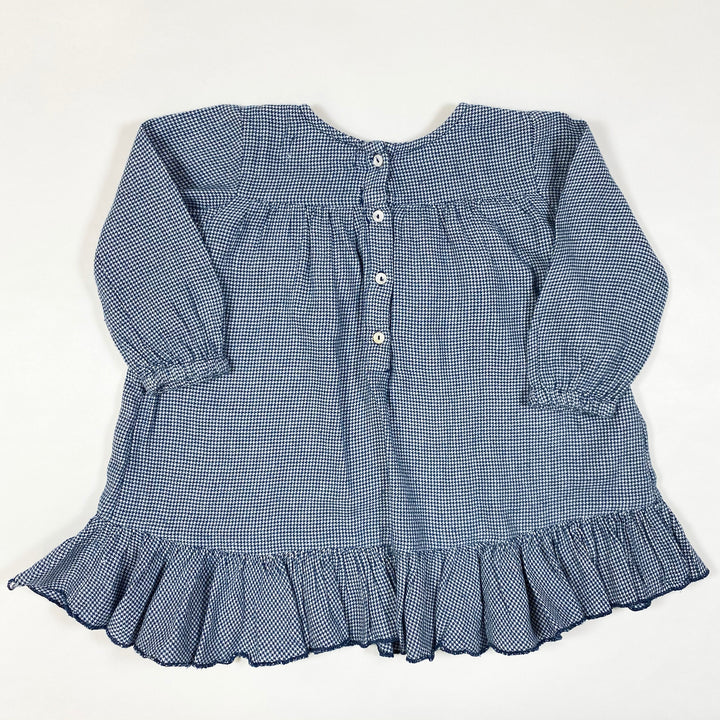 Zara navy houndstooth ruffle dress 12-18M/86 3