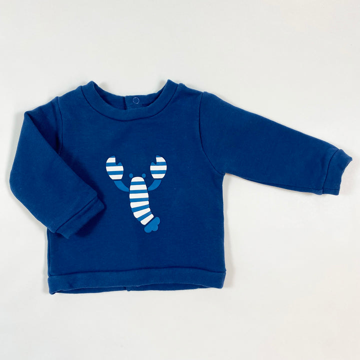 Jacadi navy lobster print sweatshirt 6M/67 1