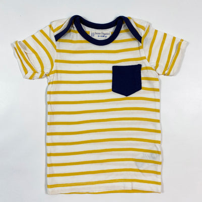Sense Organics yellow stripe baby tshirt 6-9M/74 1