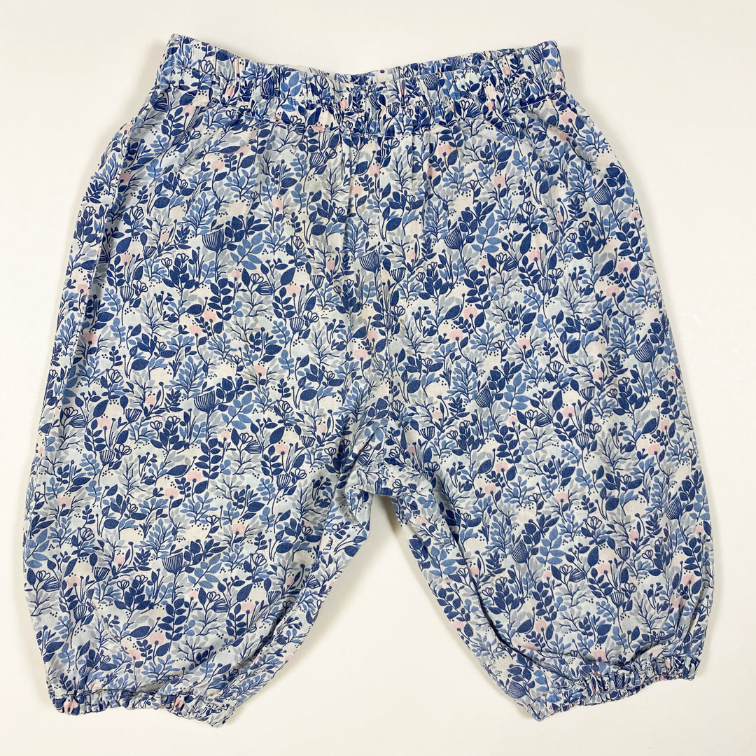 Serendipity Organics blue floral summer trousers 62/3M