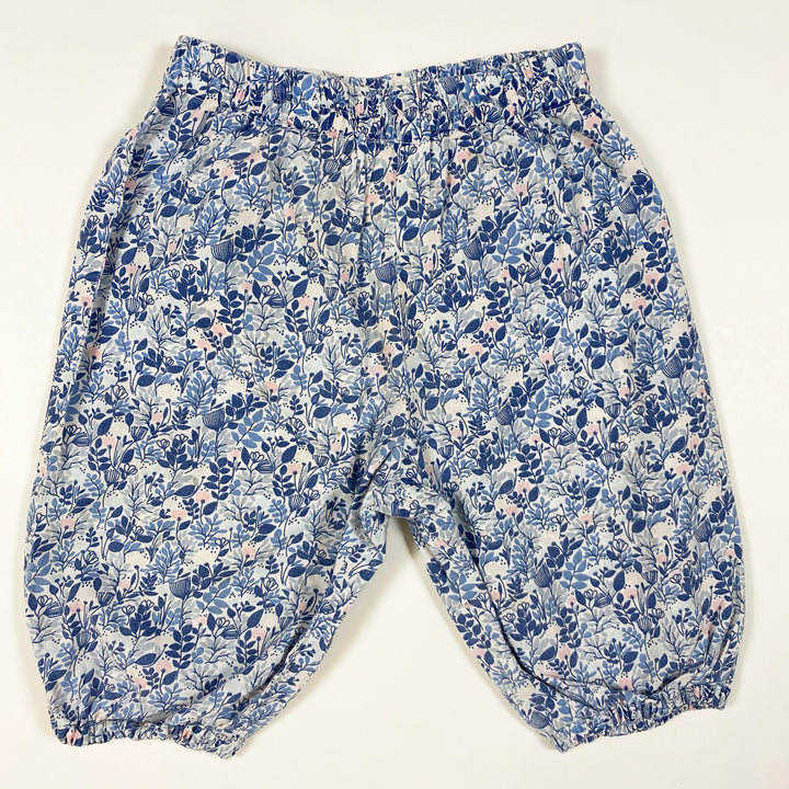 Serendipity Organics blue floral summer trousers 62/3M