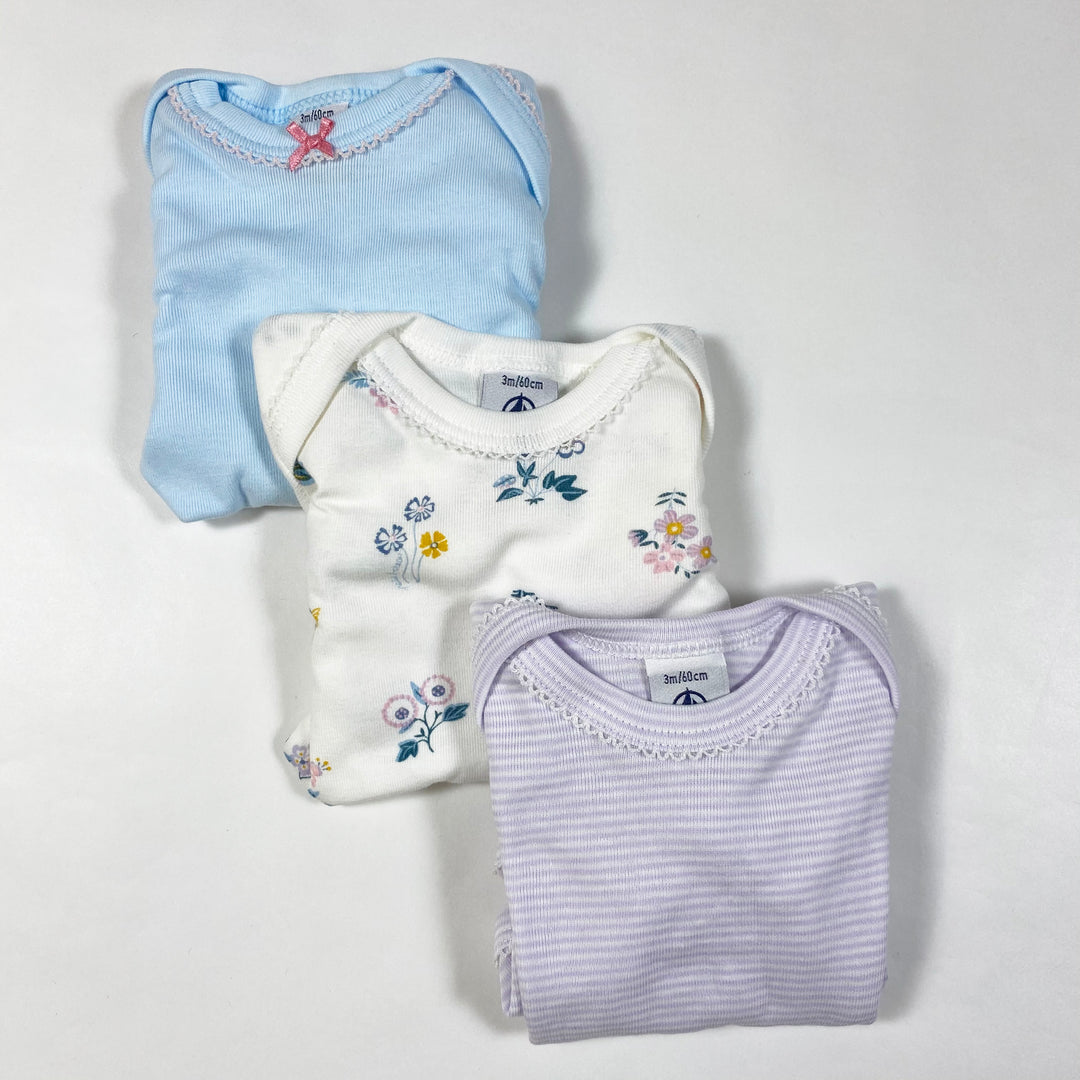 Petit Bateau set of 3 bodys 3M/60 2