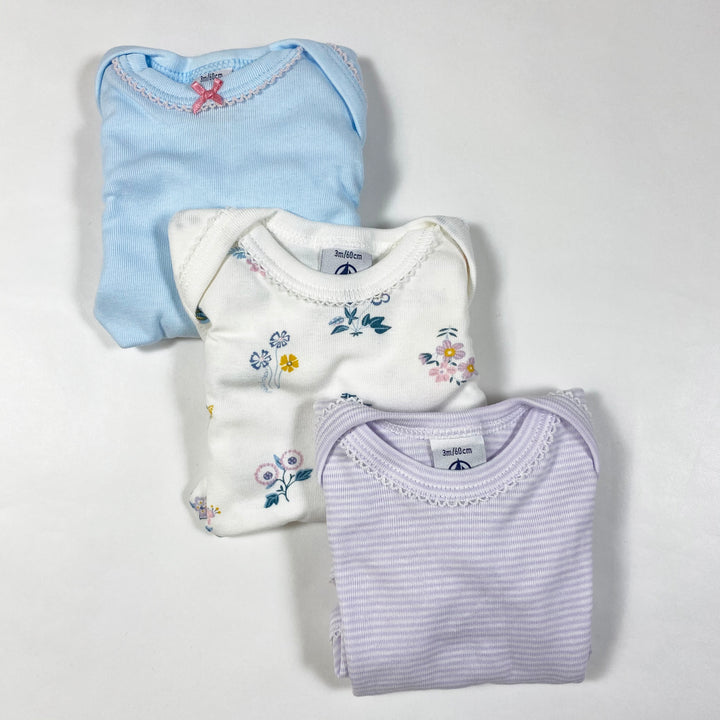 Petit Bateau set of 3 bodys 3M/60 2