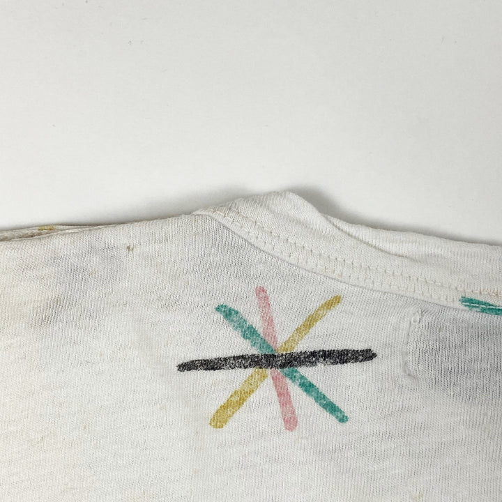 Bobo Choses white T-shirt with multicolour stars 6-12M/74