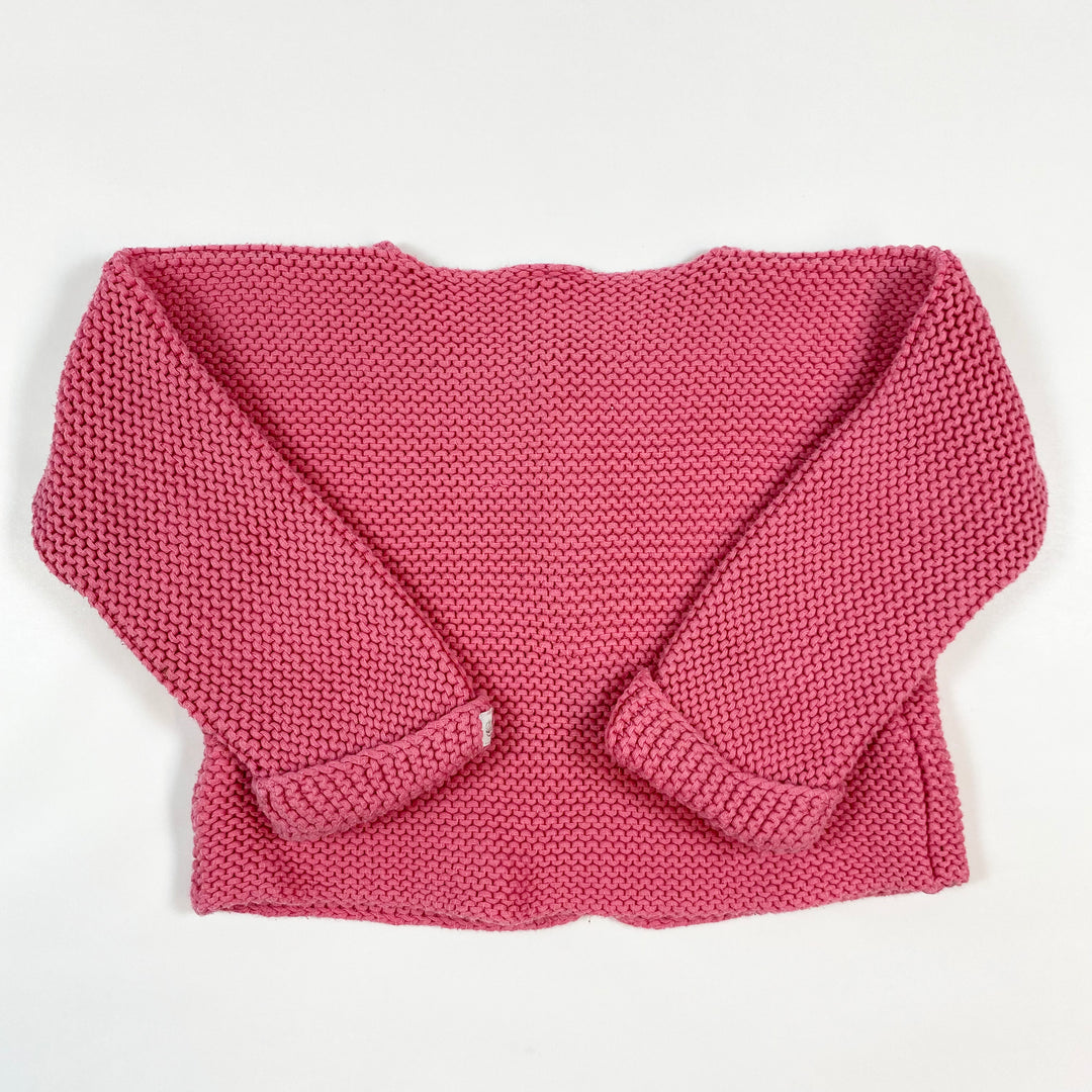 Petit Bateau pink heavy knit cardigan 24M/86 2