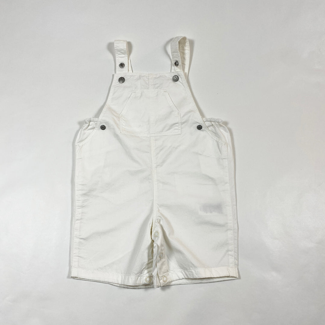 Petit Bateau white short dungarees 18M/81 1