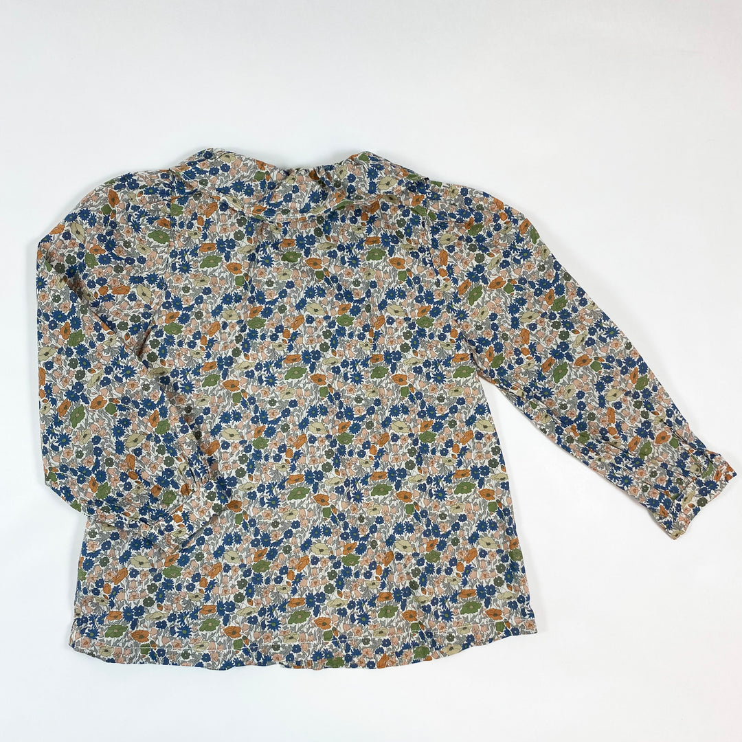 Olivier London multicoloured ruffle collar Liberty print blouse 4-5Y 3
