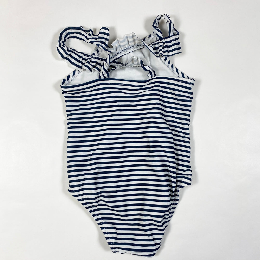 Gap navy striped bathingsuit with ruffles 5Y 2