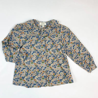 Olivier London multicoloured ruffle collar Liberty print blouse 4-5Y 1