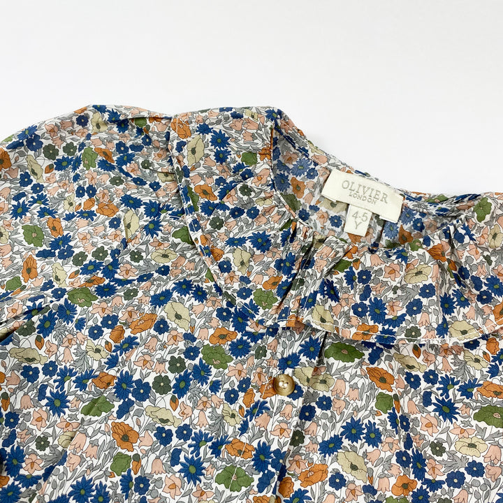 Olivier London multicoloured ruffle collar Liberty print blouse 4-5Y 2