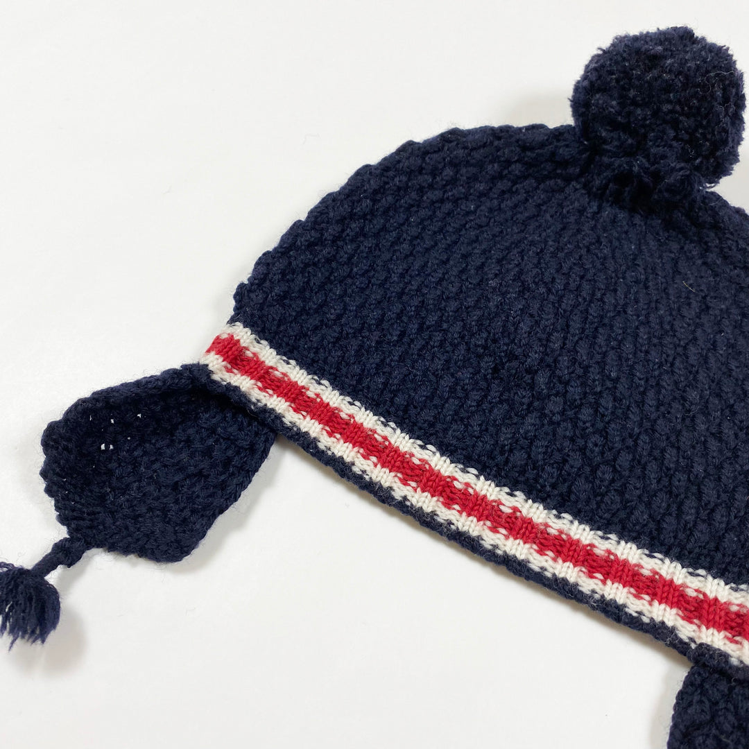 Gucci navy knit hat with pompon and earcovers M (6-12M) 2