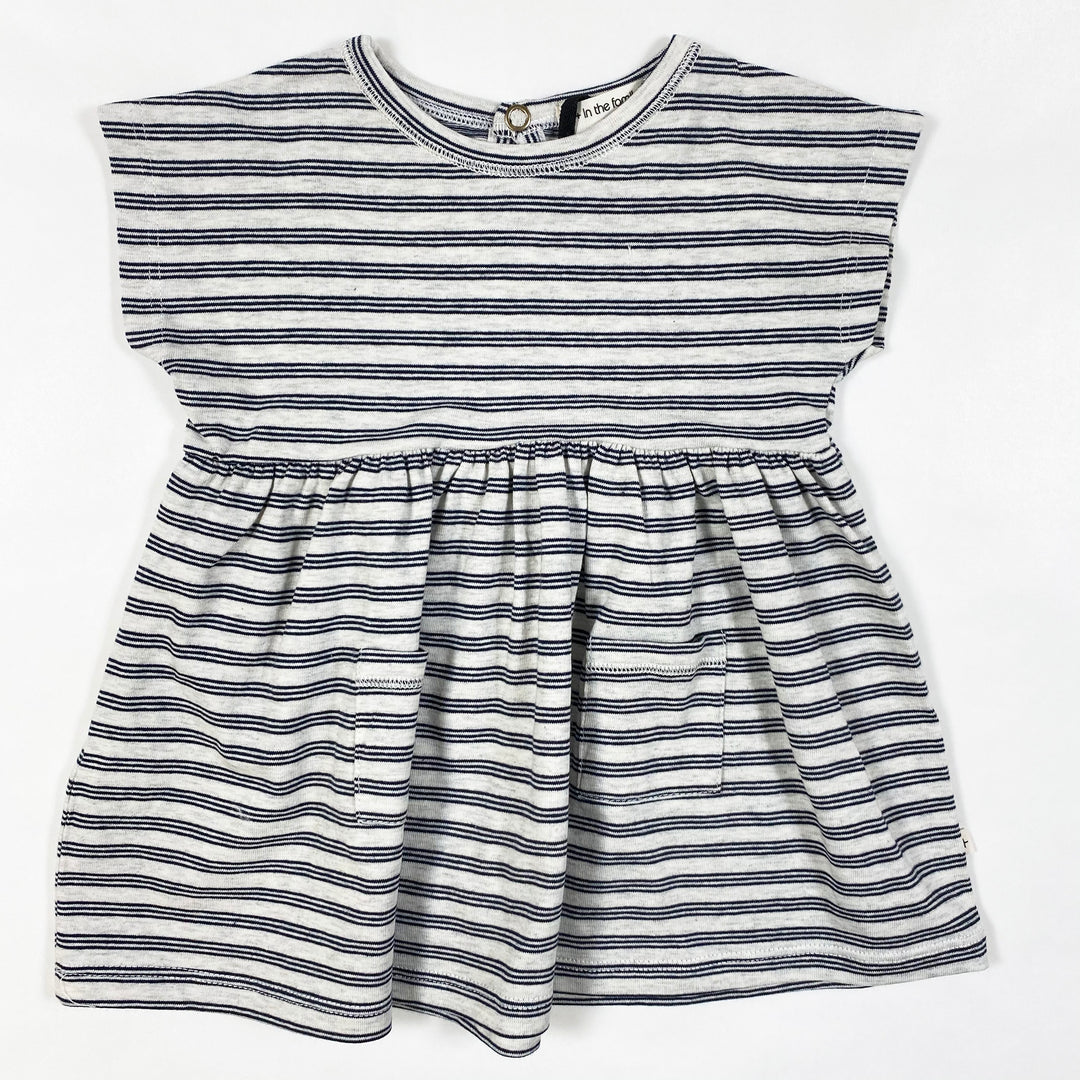 1+ in the Family grasse dark navy striped dress Second Season 18M