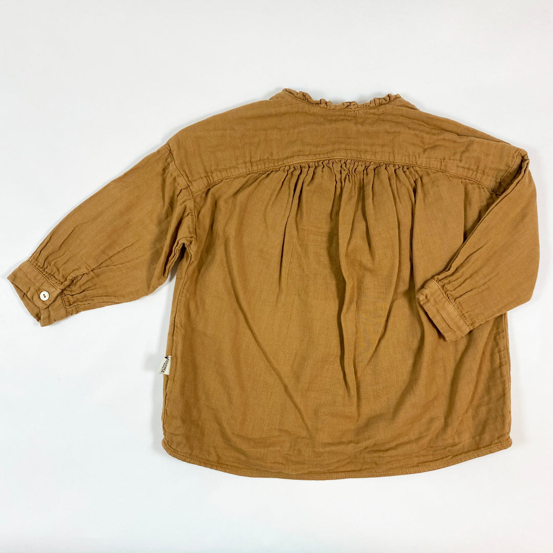 Poudre Organic brown blouse 4Y 2