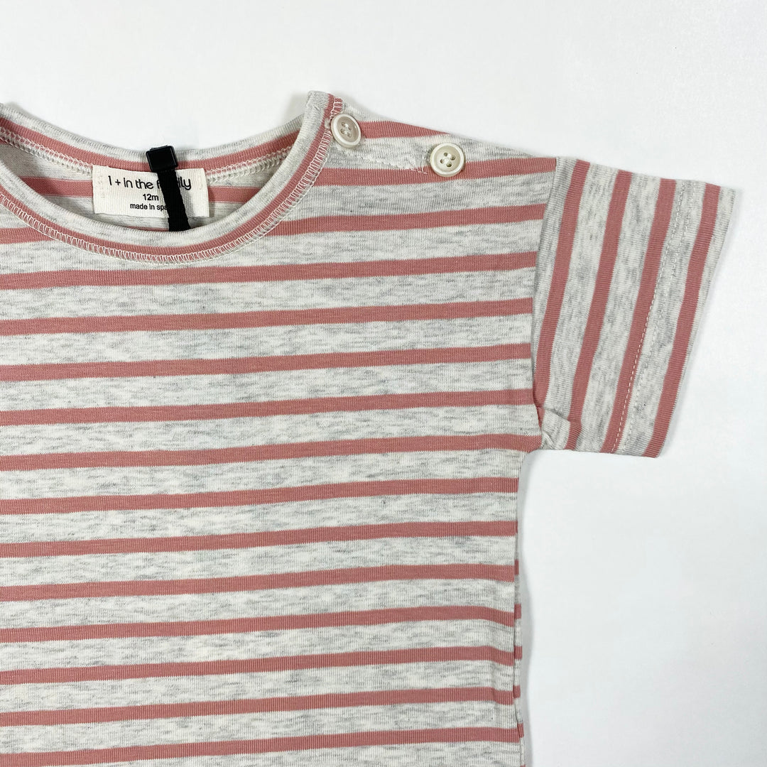 1+ in the Family vence rose striped t-shirt Second Season 12M