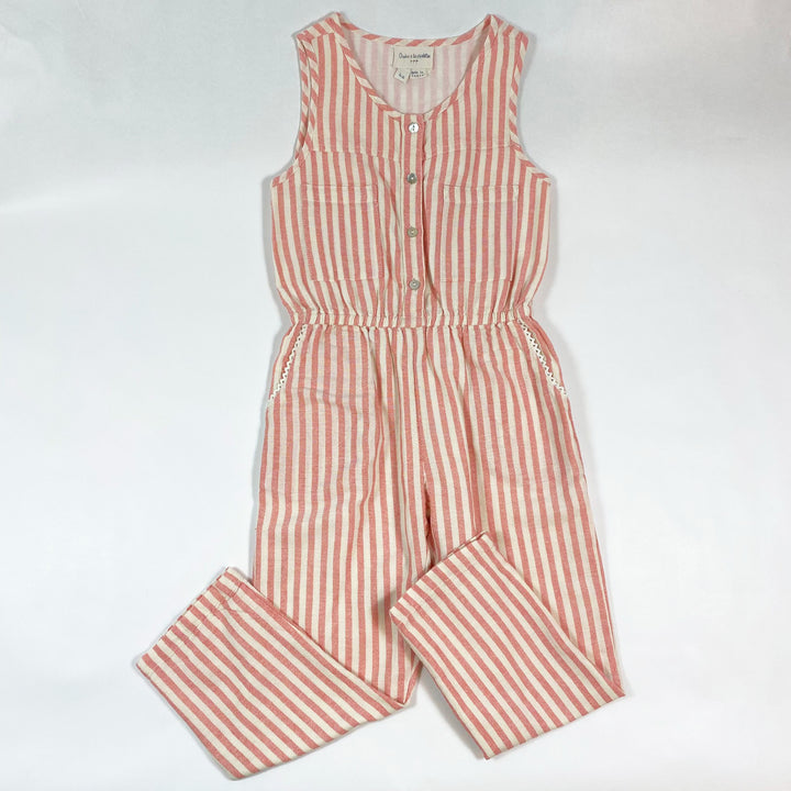 Arsène et les pipelettes pink striped jumpsuit 4Y 1