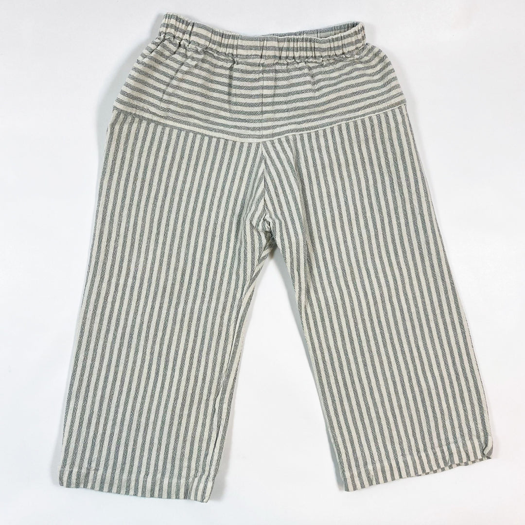 Ketiketa petrol striped cropped pants 4Y 1