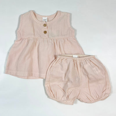 Bean's Barcelona pink muslin tank and bloomers set 6-9M/74 1