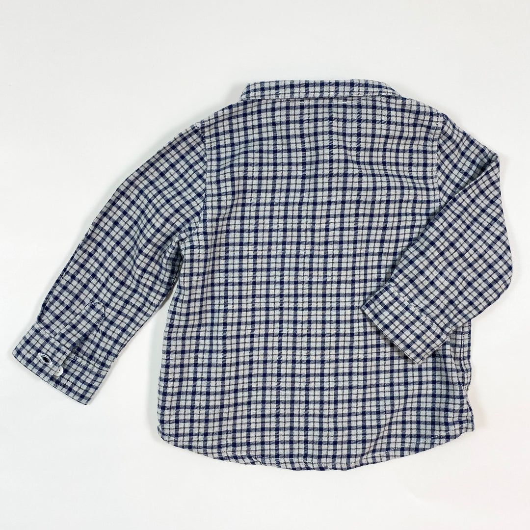 Cyrillus blue checked flannel shirt 18M 2