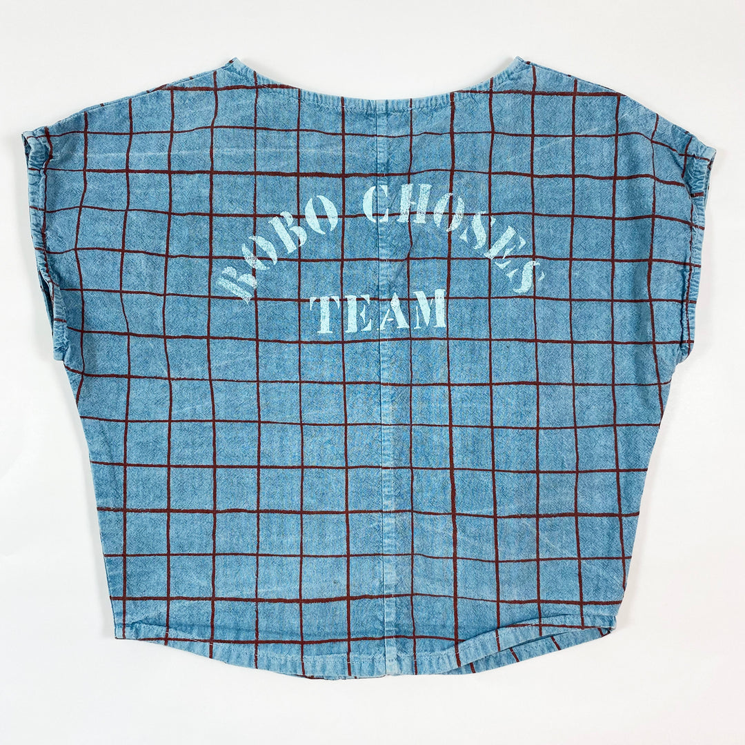 Bobo Choses blue checked shortsleeved blouse 8-9Y/134 3