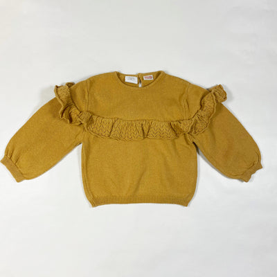 Zara mustard knit pullover with fringes 18-24M/92 1