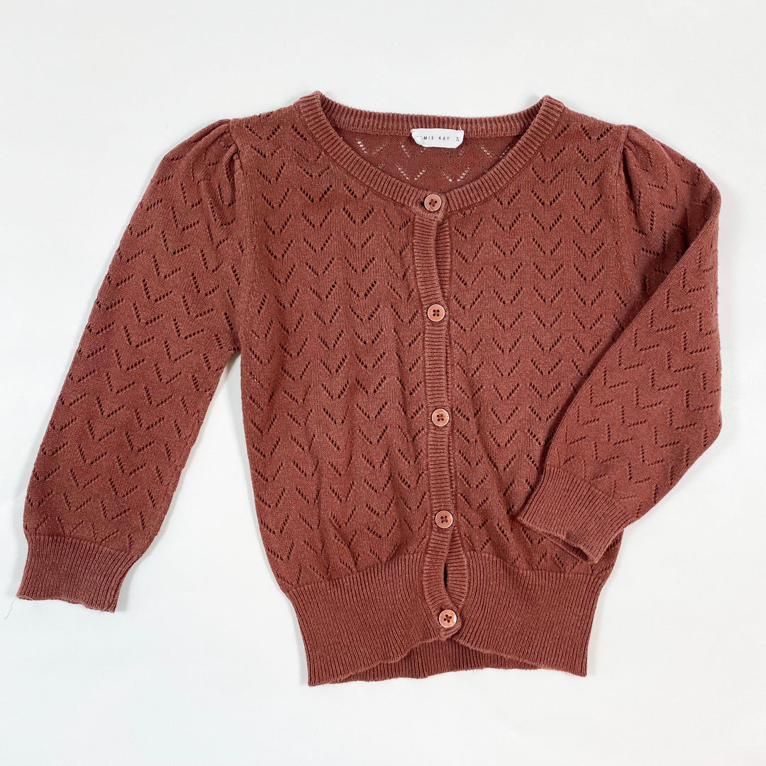 Jamie Kay bordeaux dentelle cardigan 2Y 1