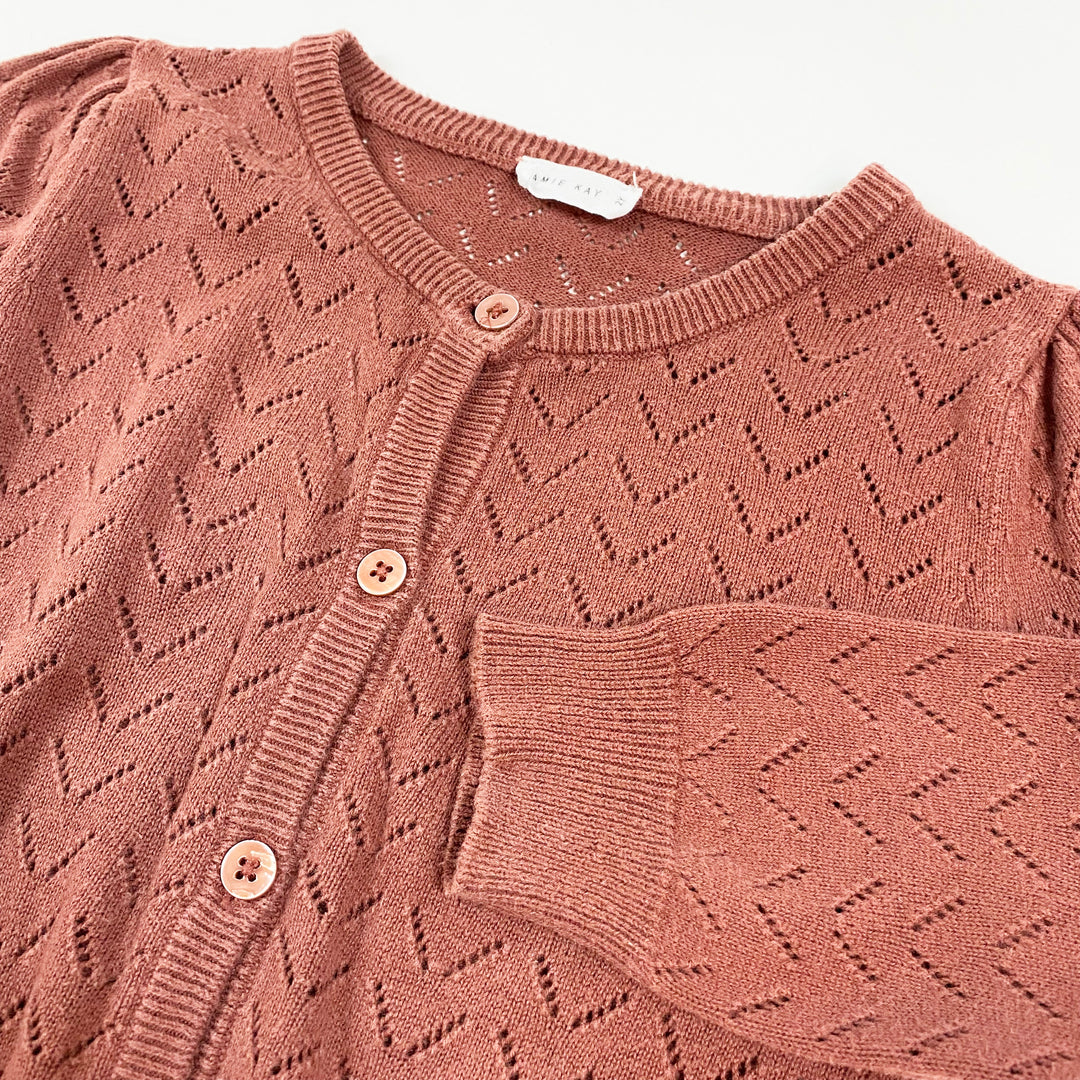 Jamie Kay bordeaux dentelle cardigan 2Y 2