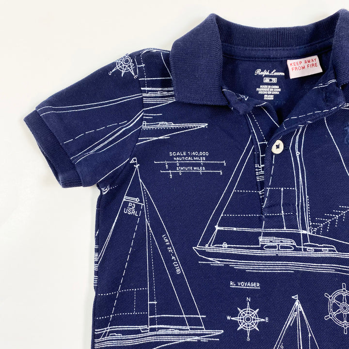 Ralph Lauren navy nautical polo shirt 6M/70 2
