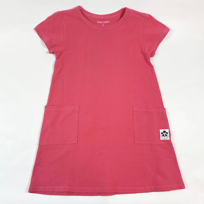 Mini Rodini hot pink short sleeve cotton dress  116-122 1