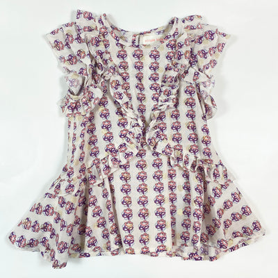 Simple Kids purple floral sleeveless blouse 8Y 1