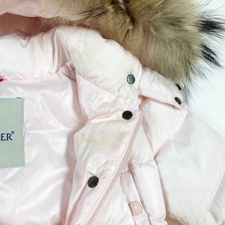 Moncler pink down jacket with hood 12/18M 2