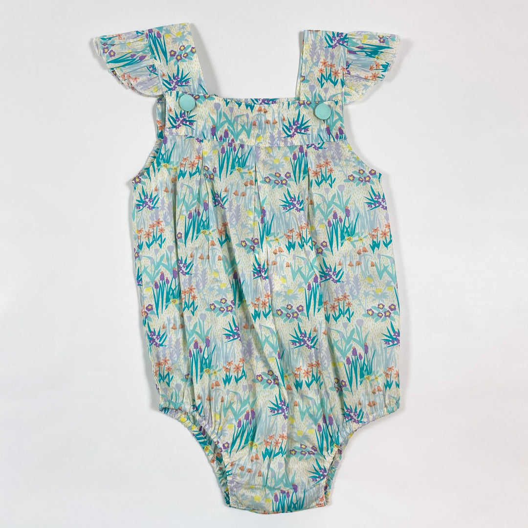 Poupette à la Plage turquoise romper 6M 1