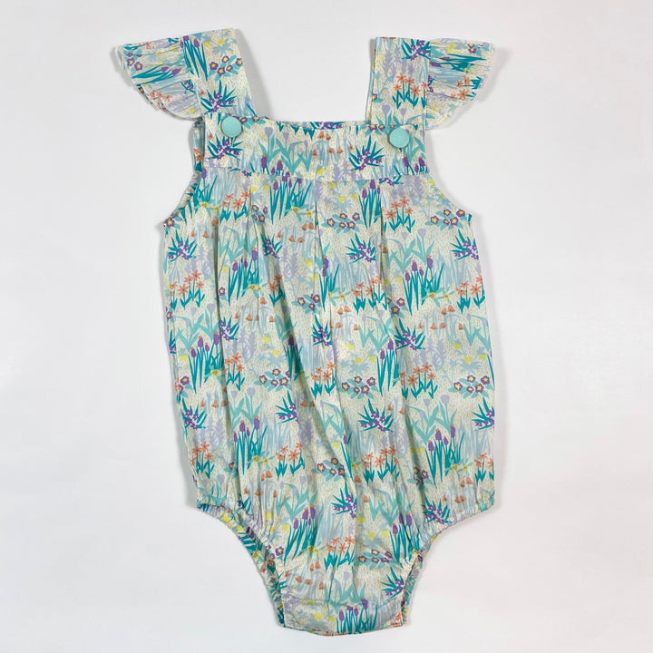 Poupette à la Plage turquoise romper 6M 1