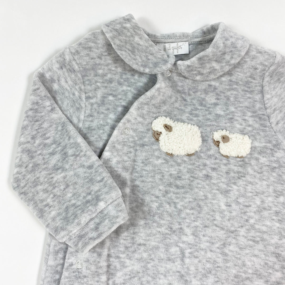 Il Gufo grey sheep velours pyjamas 3M 2