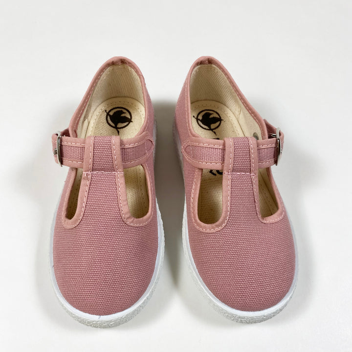 Kiku pink canvas strap shoes 26